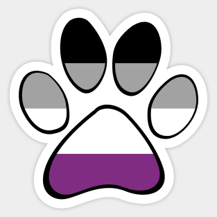 Asexual Pride Paw Sticker